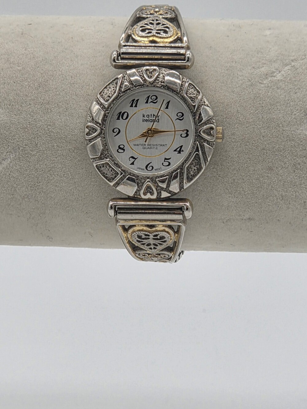 Kathy Ireland Two-Tone Heart Accent Bracelet Watch